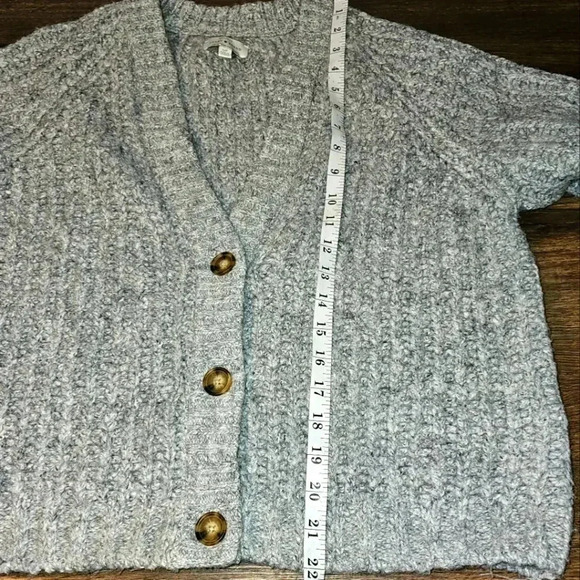 Lucky Brand Women's Cardigan Gray Size S/P Wool Blend - Picture 9 of 11